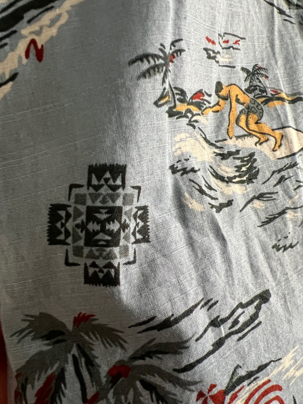Pendleton Light Blue Tropical-Print Camp Shirt - Picture 8 of 8